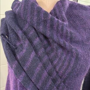 Sarah Pacini Rich 2-tone Purple Wrap/Poncho
